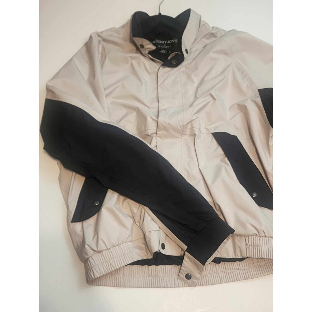 Dryjoys Footjoy Golf Rain Jacket - Large - Beige - Zip - Picture 4 of 6